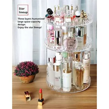 Shop BOTIDE 360 Rotating Diamond Makeup Organizer