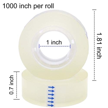 OWLKELA Clear Tape Refills - 6 Rolls of Versatile Adhesive