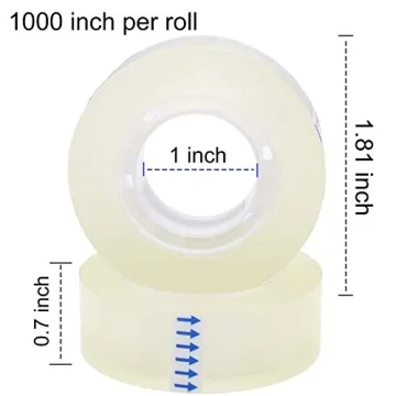 OWLKELA Clear Tape Refills - 6 Rolls of Versatile Adhesive