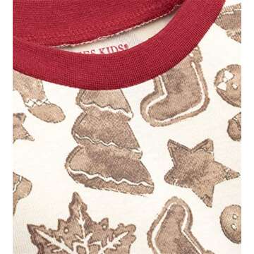 Burt's Bees Baby baby boys Pajamas, Tee Pant 2-piece Pj Set, 100% Organic Cotton and Toddler Pajama Bottoms, Gingerbread, 2T US