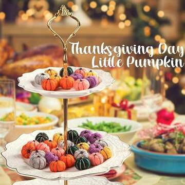 36 PCS Mini Handmade Felt Pumpkins for Fall Crafts