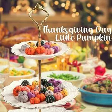 36 PCS Mini Handmade Felt Pumpkins for Fall Crafts