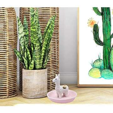 ROSA&ROSE Llama Trinket Tray Ceramic Jewelry Holder