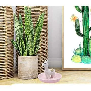 ROSA&ROSE Llama Trinket Tray Ceramic Jewelry Holder