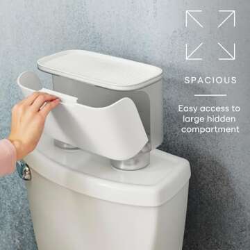 YouCopia Hideaway Toilet Cabinet for Organized Bathrooms