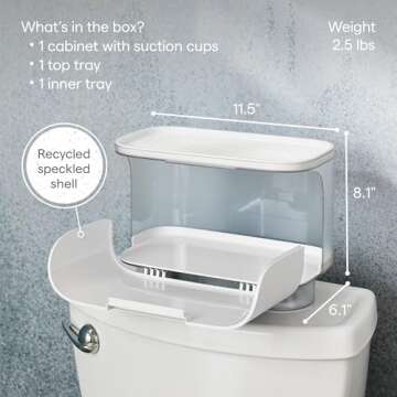 YouCopia Hideaway Toilet Cabinet for Organized Bathrooms
