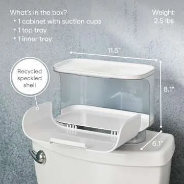 YouCopia Hideaway Toilet Cabinet for Organized Bathrooms