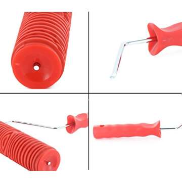 Bueer 7" DIY Patterned Paint Roller Decorative Rubber Roller with Plastic Handle (Model EG167)