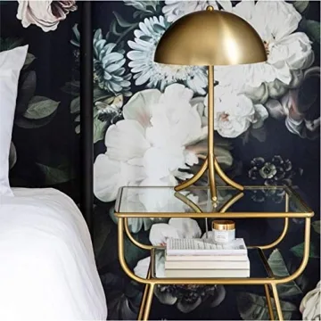 EKR Nightstand Elegant Tempered Glass Two-Tier Side Table