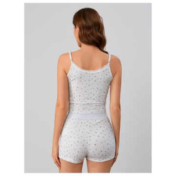 SOLY HUX Women's Floral Lace Pajama Set Lounge Sleepwear