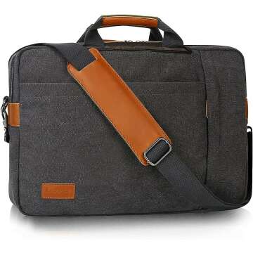 ESTARER Water-Resistant Laptop Messenger Bag for Men