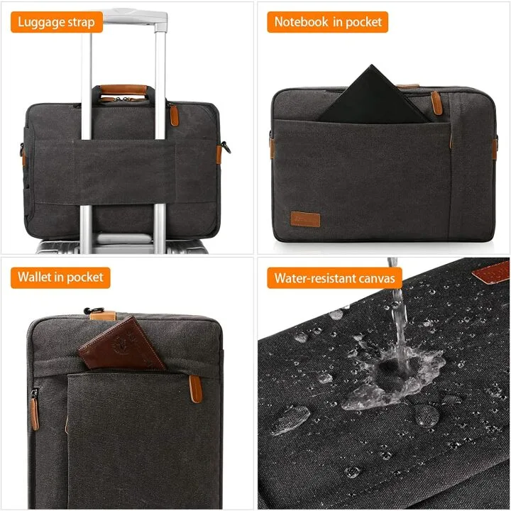 ESTARER Water-Resistant Laptop Messenger Bag for Men