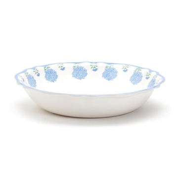Two's Company Elegant Hydrangea Melamine Bowl - Durable & Lightweight