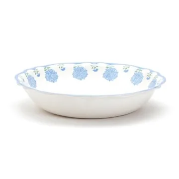 Two's Company Elegant Hydrangea Melamine Bowl - Durable & Lightweight