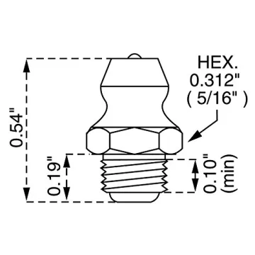 Durable LUMAX LX-3007 Grease Fitting, Pack of 100