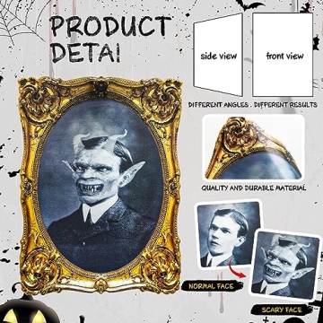 ECGER Halloween Scary 3D Changing Face Pictures for Parties