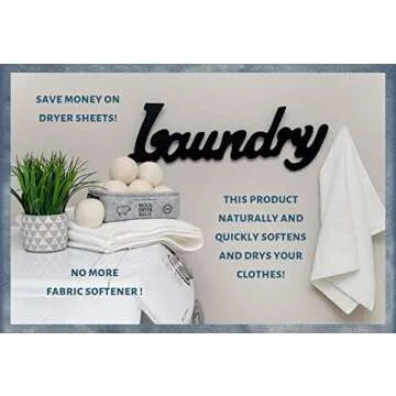 Wool Dryer Balls XL 6 Pack for Efficient Laundry Care