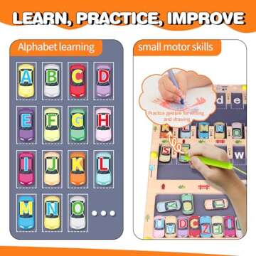 Magnetic Toys Alphabet Maze, Montessori Toys for Kids Boys Girls 2 3 4 Year Old, Letter Puzzle Wooden Busy Board, Preschool Learning Activities Educational Toys, Sensory Toys for Kids 5-7