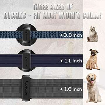 Waterproof Airtag Dog Collar Holder - (2pack) Ultra-Durable Plastic Pet Collar Case for Apple Airtags, Anti-Lost Air Tag Case for Dogs Cats Collar,3 Sizes of Buckles to Fits Most Collars-Black/Black