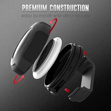 Waterproof Airtag Dog Collar Holder - (2pack) Ultra-Durable Plastic Pet Collar Case for Apple Airtags, Anti-Lost Air Tag Case for Dogs Cats Collar,3 Sizes of Buckles to Fits Most Collars-Black/Black