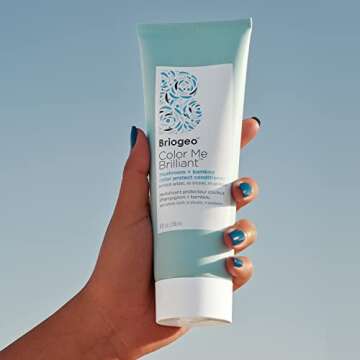 Briogeo Color Me Brilliant Mushroom + Bamboo Color Protect Conditioner, Maintains and Protects Vibrant Hair Color, Strengthens and Hydrates, Vegan, Cruelty-Free, 8 fl oz