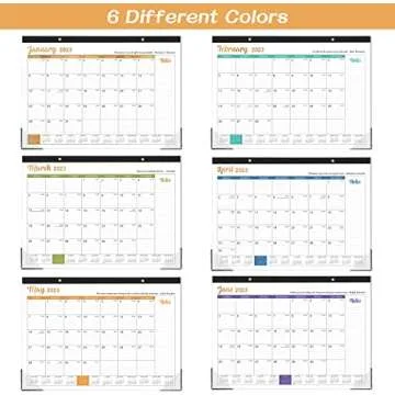 Desk Calendar 2023-12 Monthly Desk/Wall Calendar 2-in-1, Jan.2023 - Dec.2023, 16.8" x 12", 2023 Desk Calendar with Thick Paper, Corner Protectors, Large Ruled Blocks - Wise Quatotaions