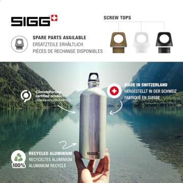 SIGG - Aluminum Water Bottle - Traveller - Made in Switzerland - Carbonated Drinks - Recycled - BPA-Free - 20Oz / 34Oz