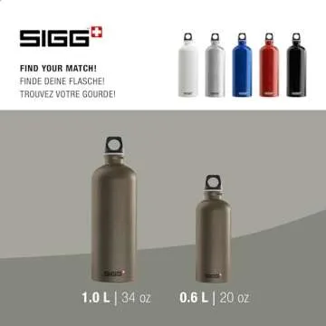 SIGG - Aluminum Water Bottle - Traveller - Made in Switzerland - Carbonated Drinks - Recycled - BPA-Free - 20Oz / 34Oz
