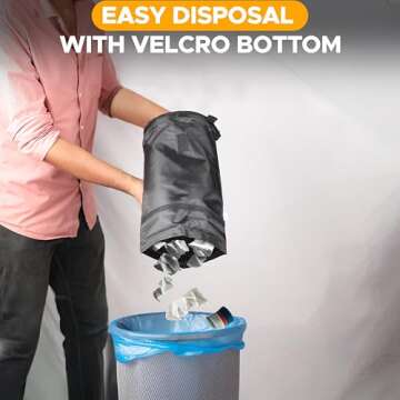 EcoNour Car Trash Can (2 Pack) | Car Trash Bag Hanging with Elastic Opening & Easy Mount | Car Garbage Can with Waterproof Oxford Material | Cute Car Accessories for Camping, Traveling & Outdoor