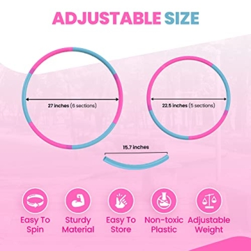 Toyagator Hula Hoop for Kids Fitness Fun Adjustable