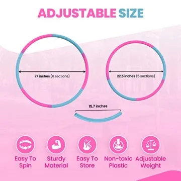 Toyagator Hula Hoop for Kids Fitness Fun Adjustable