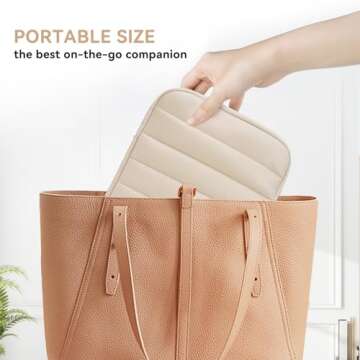 Clezolraa 6-7 Inch Puffy Sleeve Case for 7" Kindle Paperwhite 12th Gen/Kindle Colorsoft 2024, 6.8" Kindle Paperwhite 11th Gen, 6" Kindle 11th Gen 2024/2022, Oasis, Protective Pouch Bag, Beige