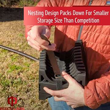 Beech Lane 20 Foot RV Sewer Hose Support, Patented Nesting Design For Small Storage, Quick Setup and Collapse, Ensures Proper Drainage