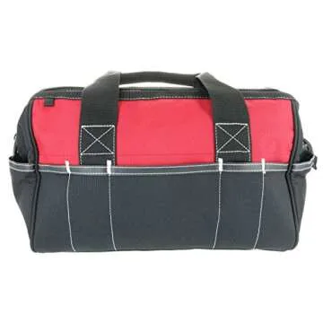 Husky 12 Inch and 15 Inch Water Resistant Tool Bag Multi Pack (2 Piece Storage Bundle)