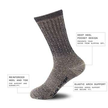 TMD Merino Wool Socks for Winter Hiking and Comfort