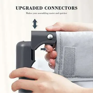 ANGELBLISS Baby Playpen, Foldable Playpen for Babies and Toddlers, Indoor & Outdoor Baby Activity Center with Visible Breathable Mesh, Portable Play Yard with 2 Handlers+50 Balls-50”×50”（Grey）