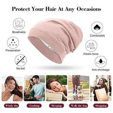 SATINIOR Stylish Satin Lined Sleep Cap for Women
