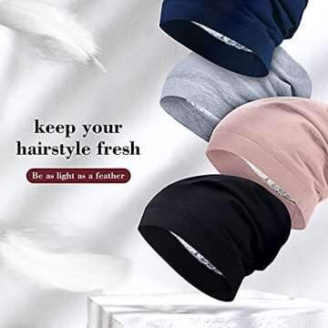 SATINIOR Stylish Satin Lined Sleep Cap for Women