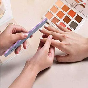 Nail Files 25 Pcs Double Sided Emery Board 100/180 Grit Nail Buffering Files for Home and Salon Use 6.9 Inch.