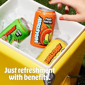 Refreshing HALFDAY Prebiotic Cranberry Iced Tea for Gut Health