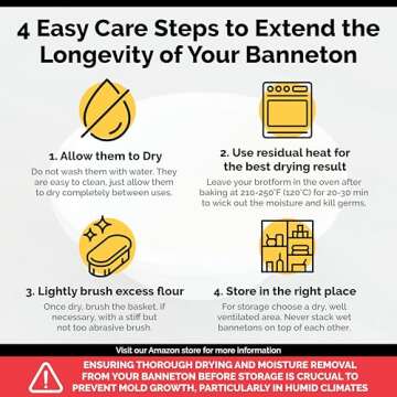 Bulka Large Round Banneton Bread Proofing Basket Pressed Wood Pulp, Sourdough Proofing Basket - Non-Stick Bread Proofing Bowl Sourdough Bread Baking Supplies, Made in Germany.