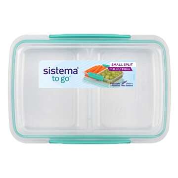 Sistema 11.8 Ounce Small Split Storage Container (Colors may vary)