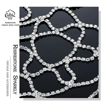 Fdesigner Rhinestone Head Chain for 1920s Themed Events
