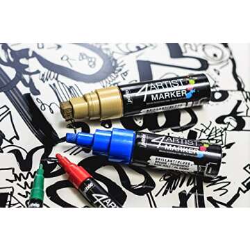 Pebeo 4Artist Marker, Oil Paint Markers, Metallic Set of 3 x 8 mm
