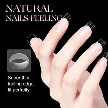 Gelike EC Soft Gel Nail Tips for Easy Home Extensions