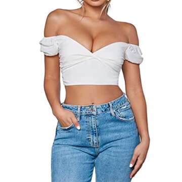 Avanova Off Shoulder Crop Top – Stylish & Comfortable Blouse