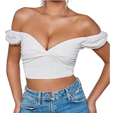 Avanova Off Shoulder Crop Top – Stylish & Comfortable Blouse