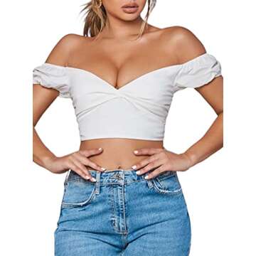Avanova Off Shoulder Crop Top – Stylish & Comfortable Blouse