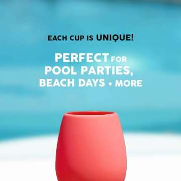 Sili Wraps Unbreakable Silicone Wine Glasses | Reusable Drinkware for Parties, Camping, Beaches, and Boats | 100% Silicone | Set of 4 | BPA-Free, Dishwasher Safe | Juicy Fruit Collection
