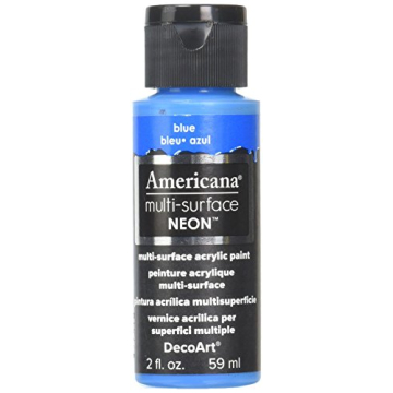 DecoArt Americana Multi-Surface Neon Paint 2-Ounce Blue
